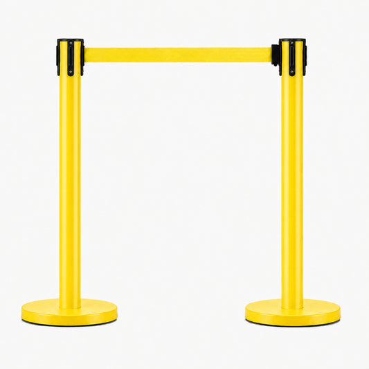 Pair of Colored Retractable Belt Stanchions