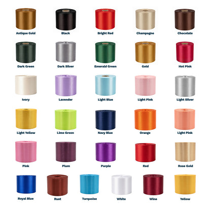 12 Inch Wide Plain Satin Ribbon