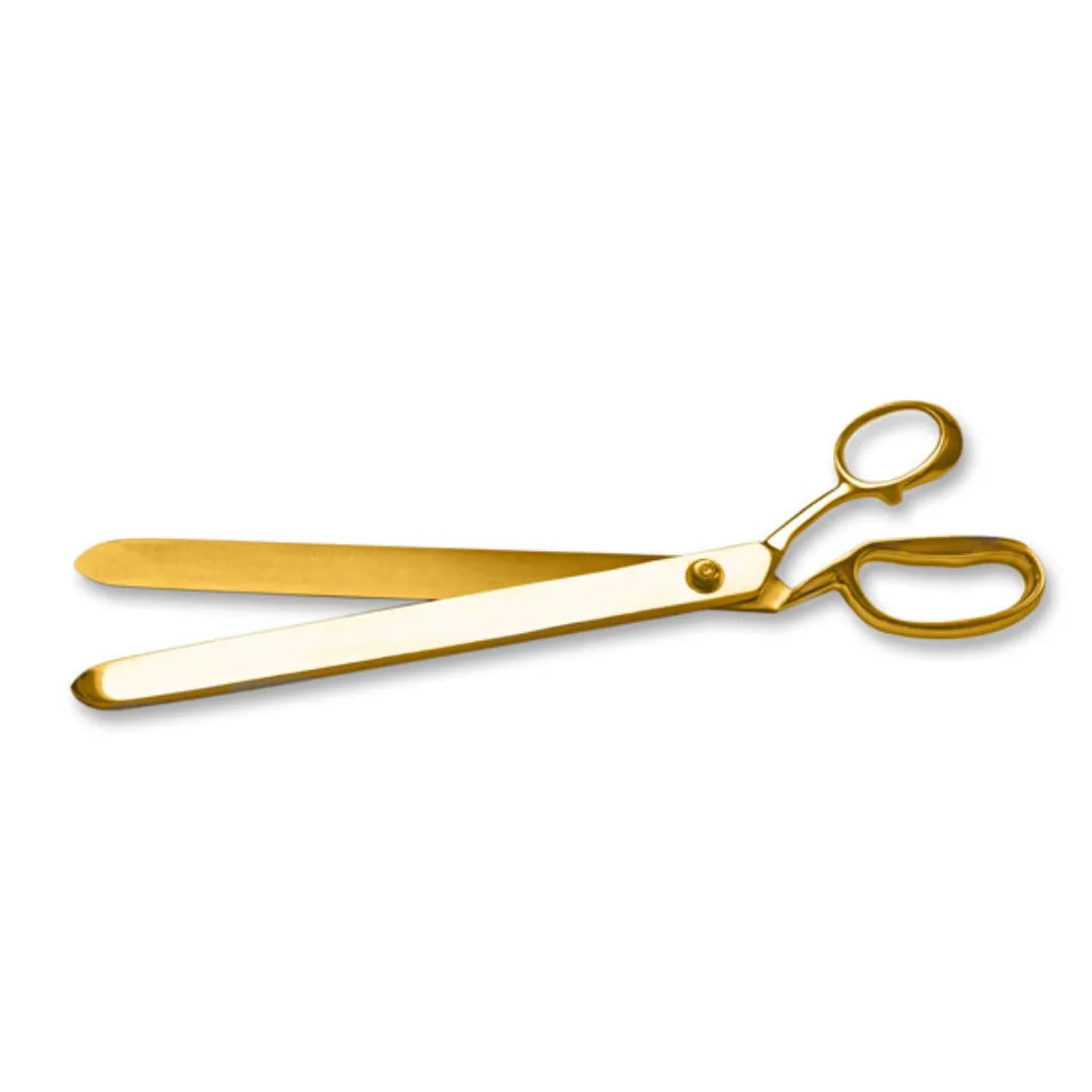 15 inch Gold Scissors - Gold Plated Ceremonial | Golden Openings