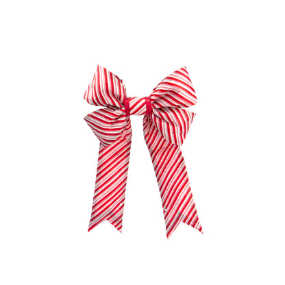 Candy Cane Stripe Nylon Bow