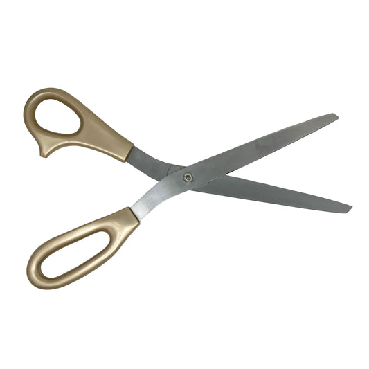 Giant 25 inch Antique Gold Handle Scissors with Silver Blade