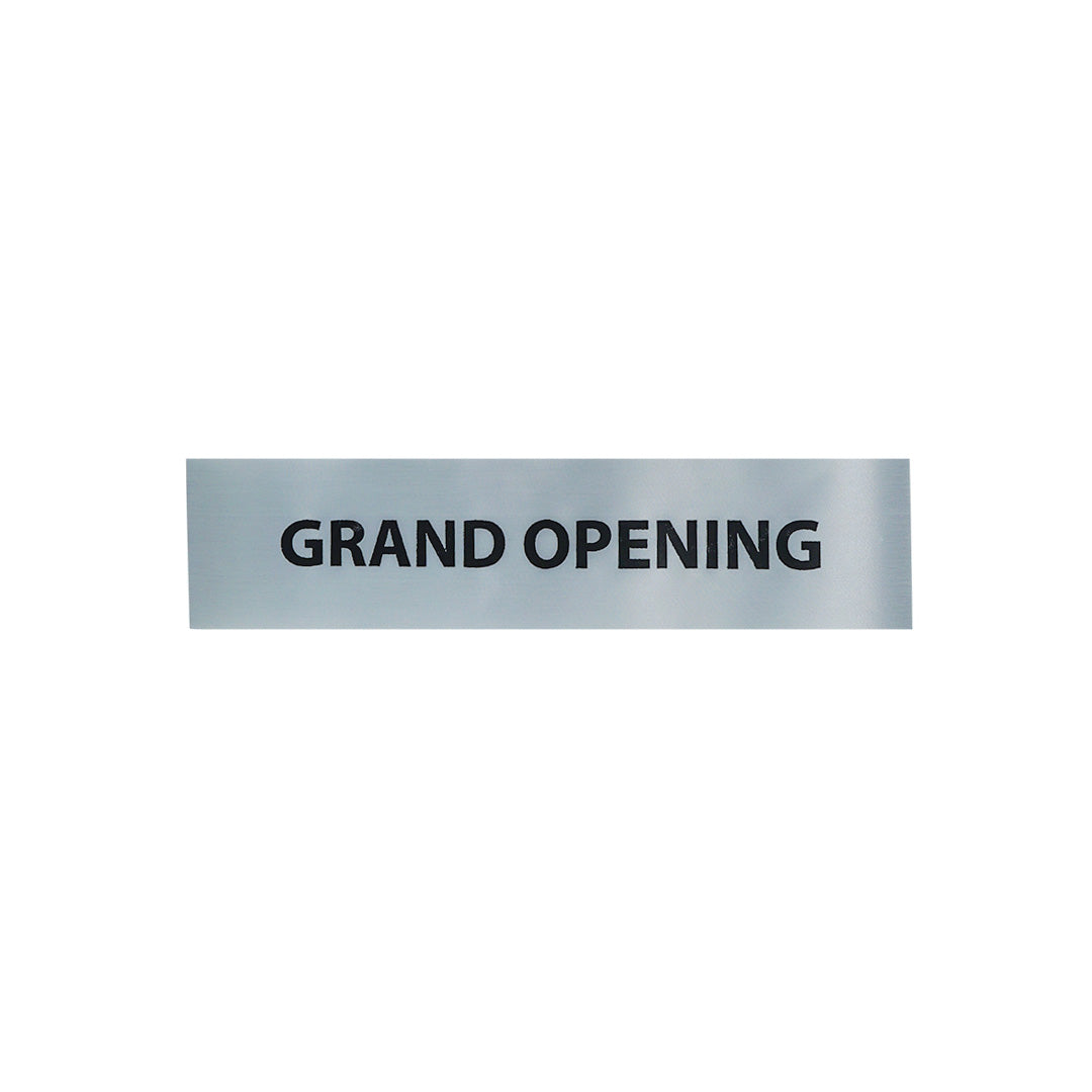 4 Inch Wide Grand Opening Ribbon (Black Capital Letters)