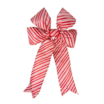 Candy Cane Stripe Nylon Bow