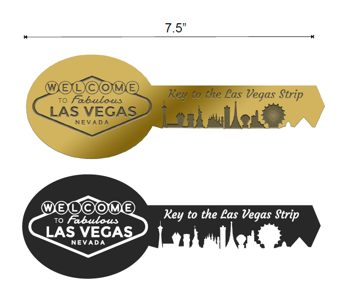 Custom Gold Molded Key - "Key to the Strip"