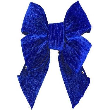 Creped Velour Royal Blue Bow