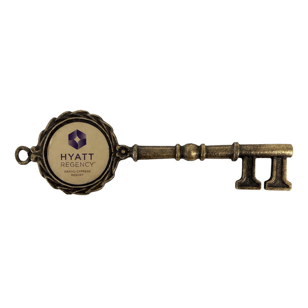 3-D Metal Cast Key with Full Color Logo - Golden Openings