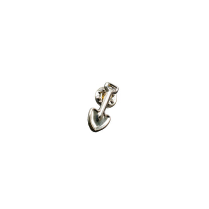 Gold or Silver Plated Shovel Lapel Pin - Small