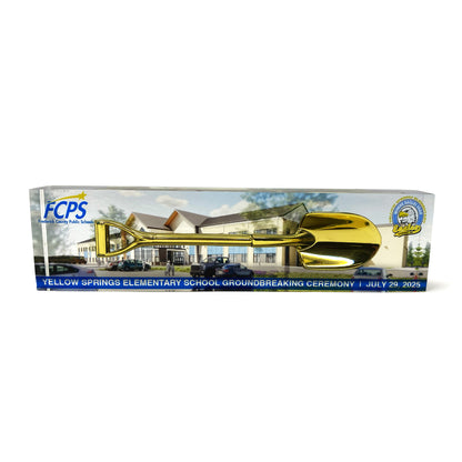 Gold or Silver Shovel Acrylic Block