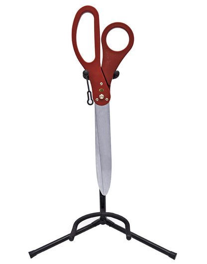 25 inch Brick Red Ceremonial Scissors on Economy Stand