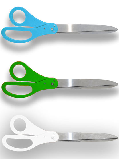 Custom 25 inch Scissor Color Examples - Teal, Green, White