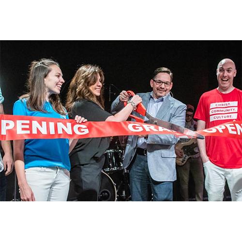 6 Inch Wide Grand Opening Ribbon - Golden Openings