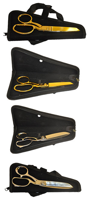 8 inch Gold Plated Scissors in Black Protective Scissor Case