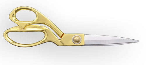 9.5 Inch Gold and Chrome Handle Scissors