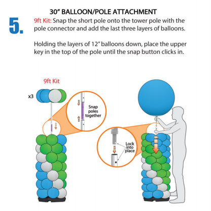 Indoor Reusable Balloon Tower Kit Setup Instructions - Part 6