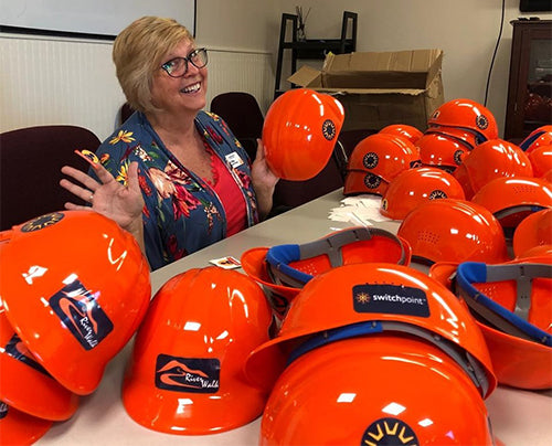 Econo Groundbreaking Hard Hat with Vinyl Decal