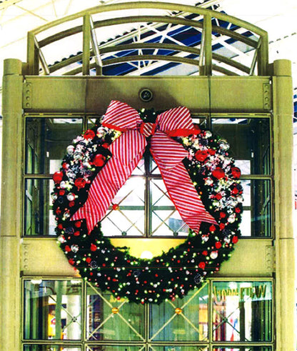 Giant 60 inch Candy Cane Striped Bow