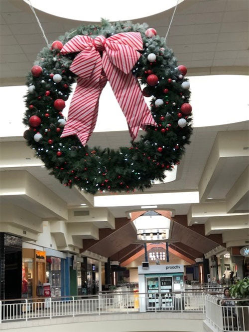 Giant 60 inch Candy Cane Striped Bow