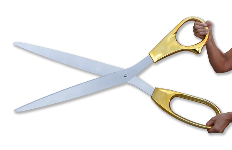 40 inch GOLD Plated Scissors with Silver Blades