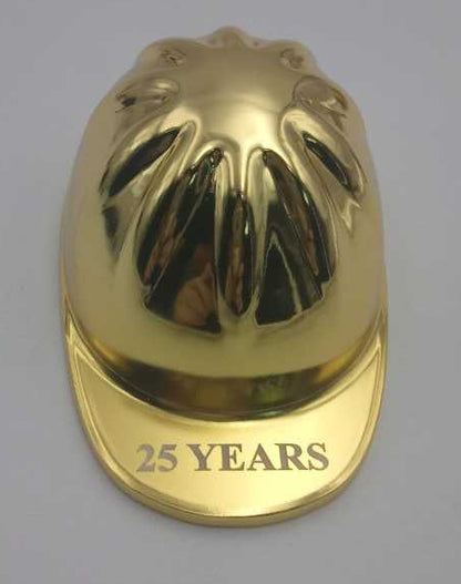 Gold Hard Hat Engraved