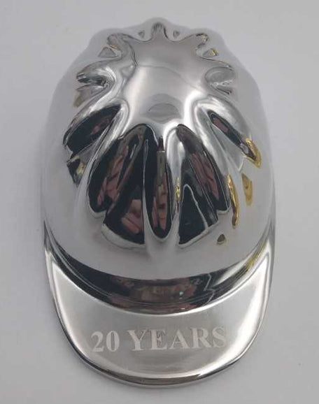 Silver Hard Hat Engraved