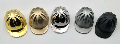 Hard Hat Paperweight Styles: Gold, Brass, Silver, Tin, Black