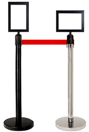 Retractable Belt Stanchion Sign Frame - 8" x 11"