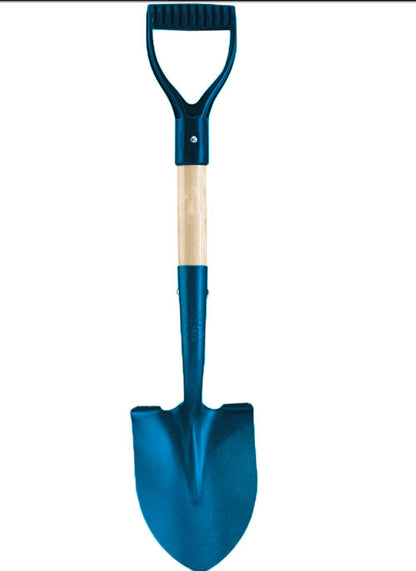 Custom Blue Painted Small D Handle Ceremonial Shovel