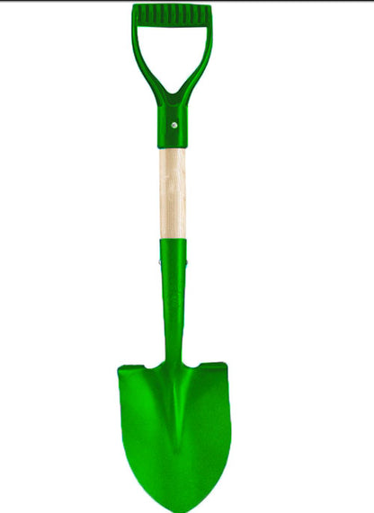 Custom Green Painted Small D Handle Ceremonial Shovel