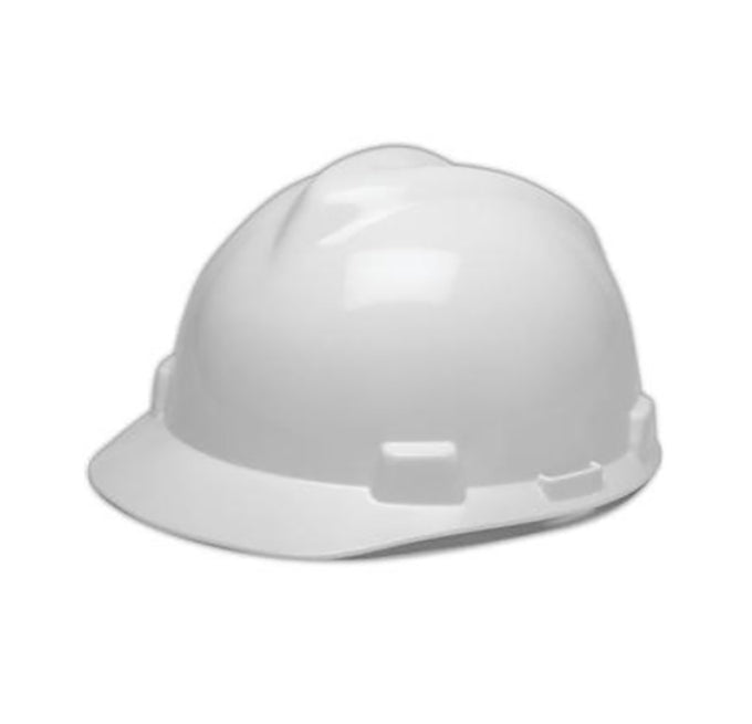 White V-Guard Hard Hat with Fas-Trac Suspension