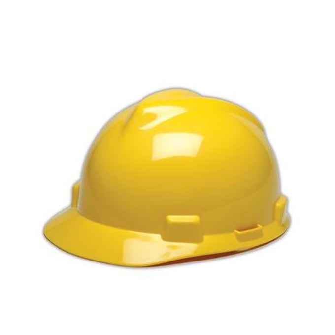 Yellow V-Guard Hard Hat with Fas-Trac Suspension