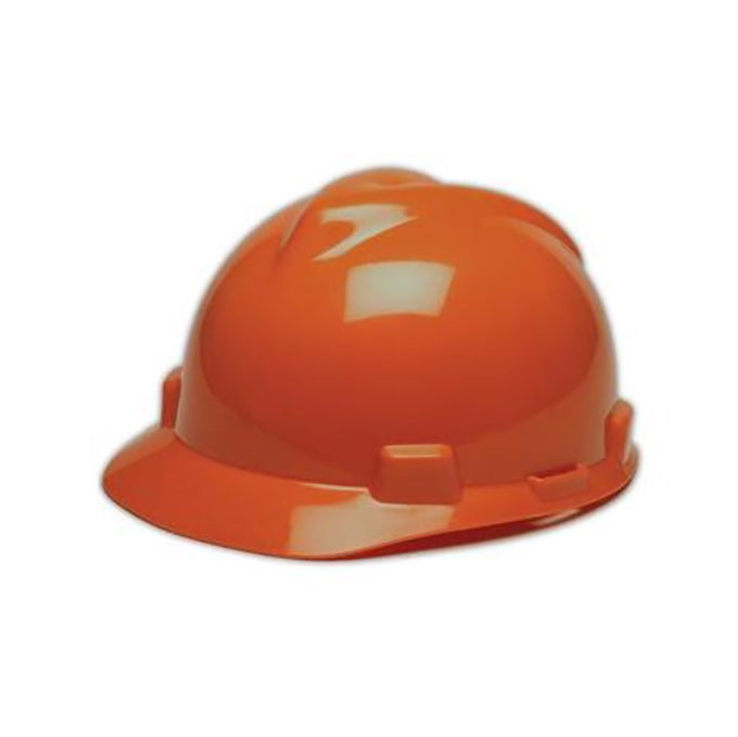 Orange V-Guard Hard Hat with Fas-Trac Suspension