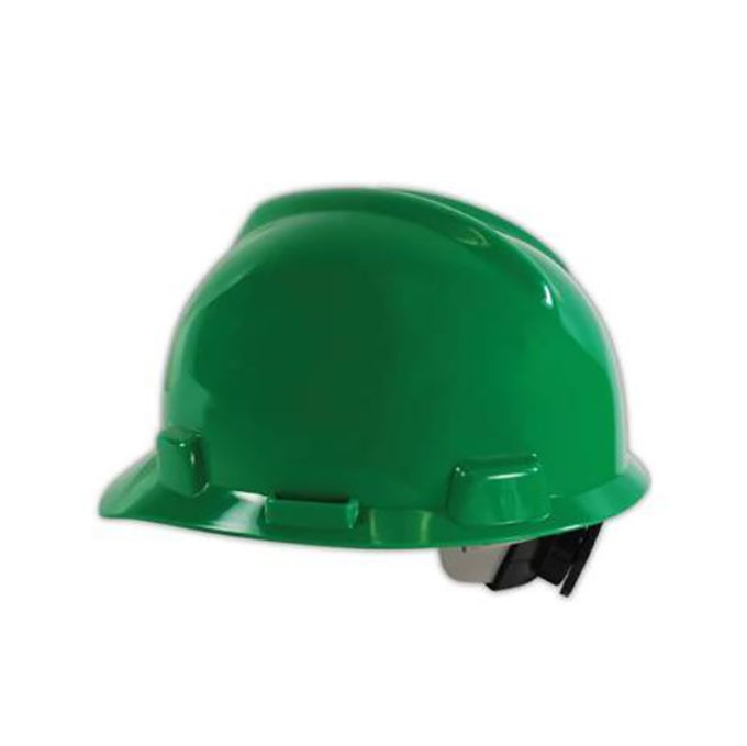 Green V-Guard Hard Hat with Fas-Trac Suspension