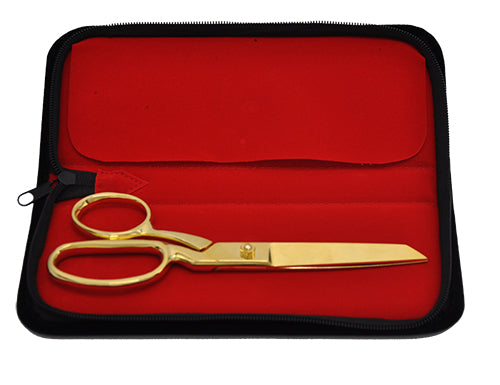 8 inch Gold Plated Scissors in Velvet Presentation Case for 8 inch Scissors