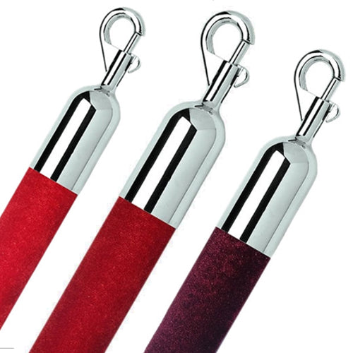 Velvet Rope Color Comparison - Red, Brick Red, Maroon