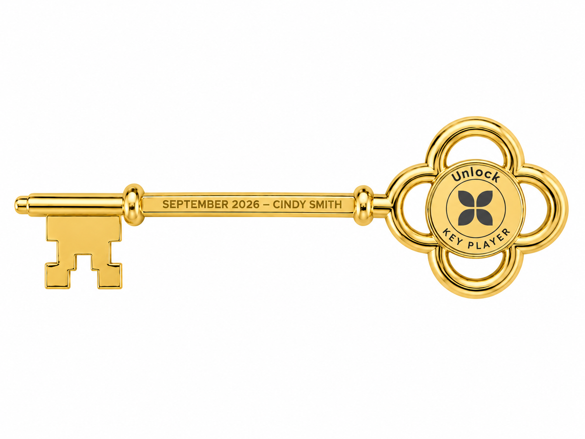 5-1/2 inch Gold Stratford Key - Flat Stem