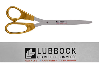 40 inch GOLD Plated Scissors with Silver Blades with vinyl decal