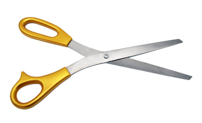 Giant 25 inch Matte Metallic Gold Premium Scissors with Mirrored Blade