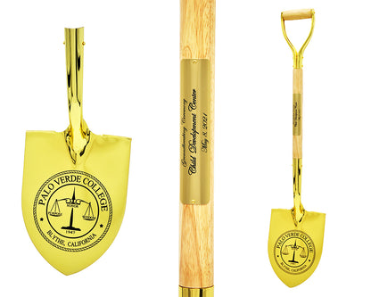 Show Stopping Gold Plated Flat Ceremonial Shovel