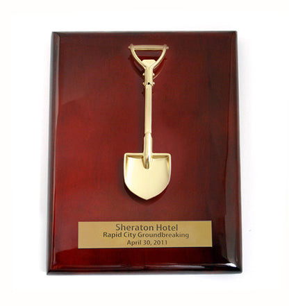 10 Inch Piano Wood Plaque with Shovel