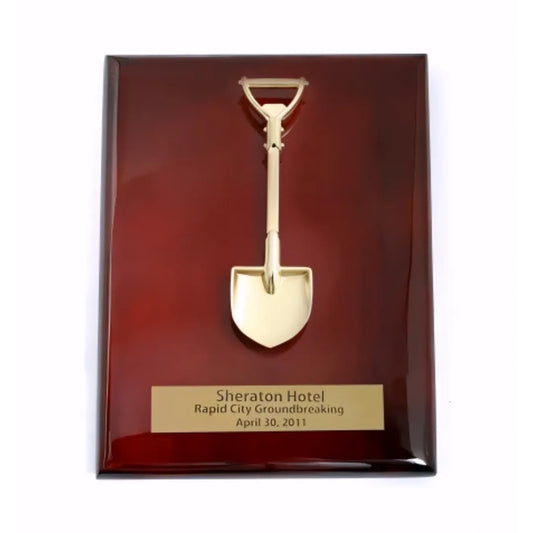 10 Inch Piano Wood Plaque with Shovel