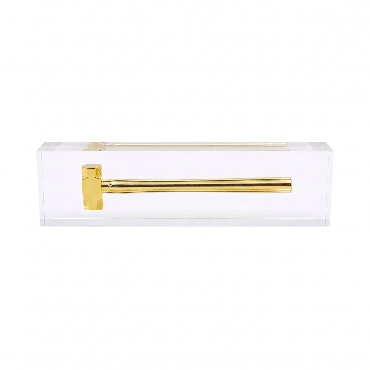 Gold Sledgehammer Acrylic Block
