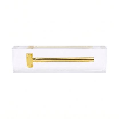 Gold Sledgehammer Acrylic Block