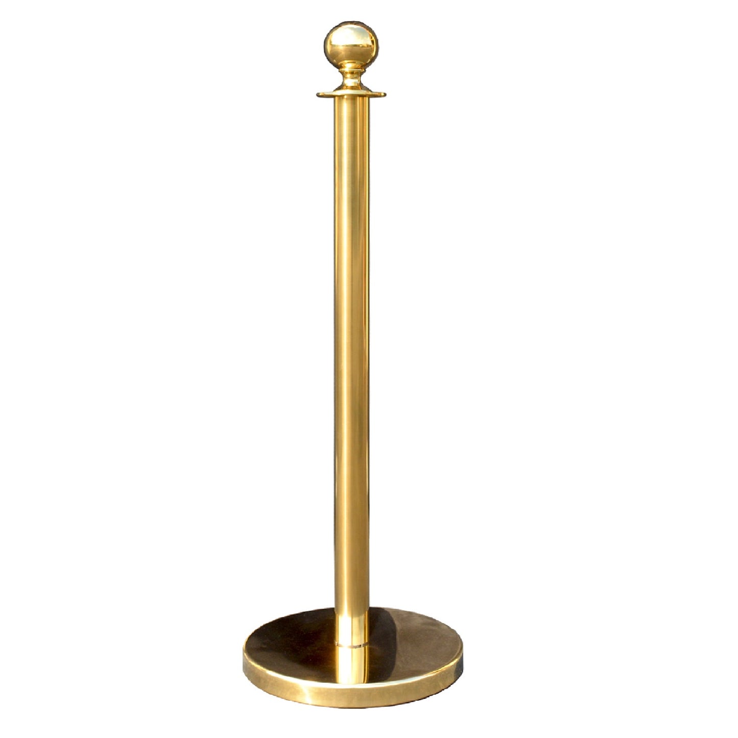 Pair of Golden Brass or Mirror Chrome Metal Stanchions
