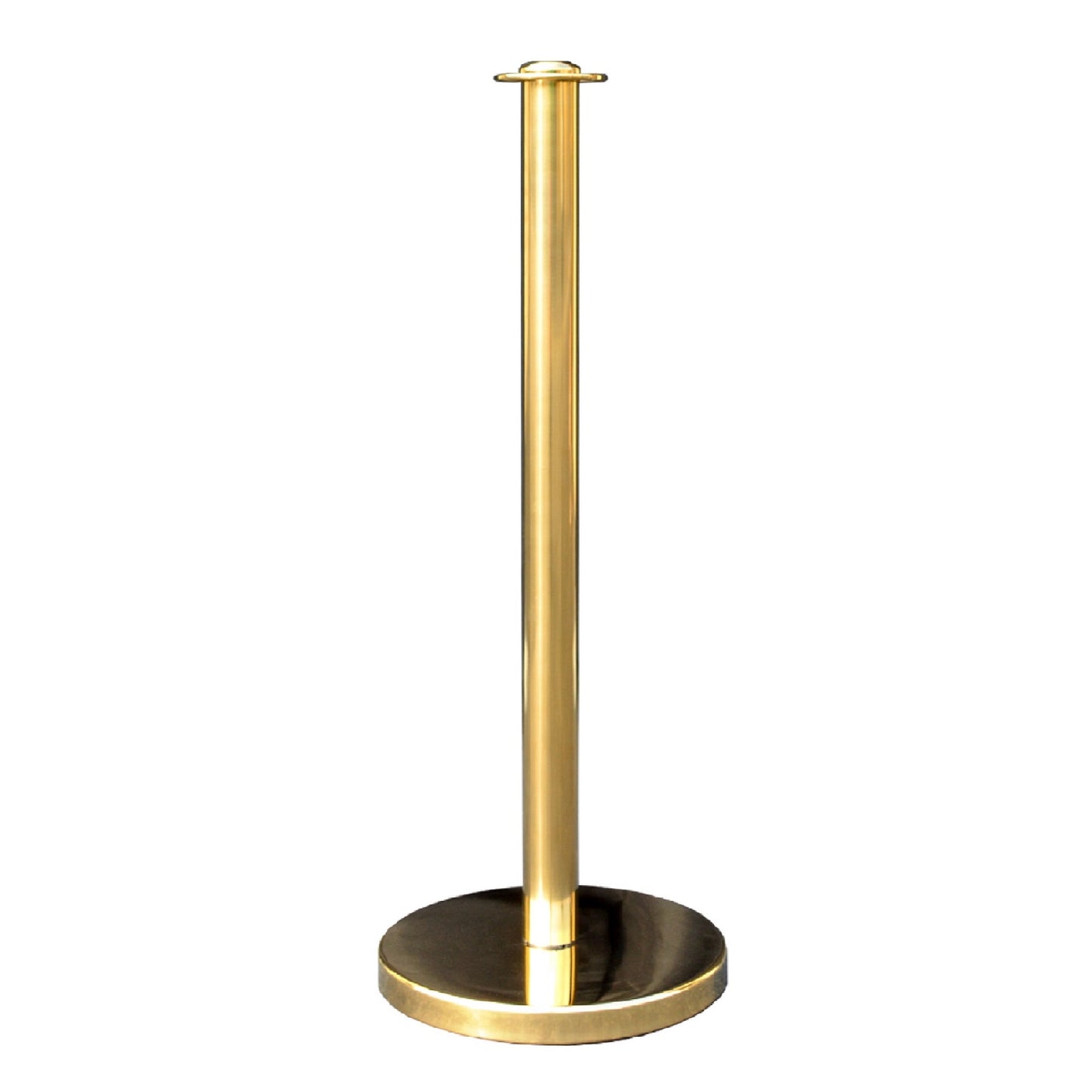 Pair of Golden Brass or Mirror Chrome Metal Stanchions