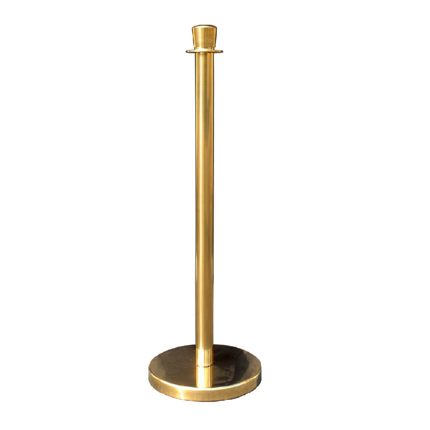 Pair of Golden Brass or Mirror Chrome Metal Stanchions