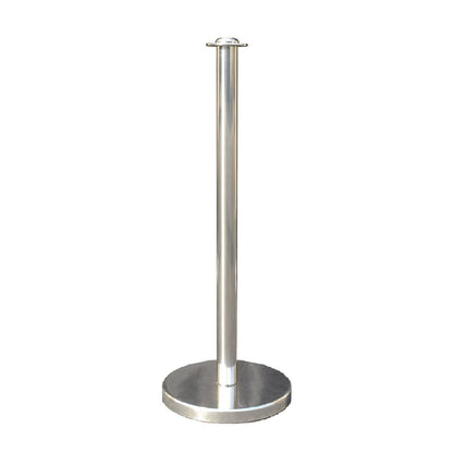 Pair of Golden Brass or Mirror Chrome Metal Stanchions