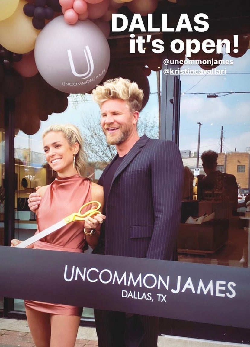 kristin Cavallari and Justin Anderson at the Uncommon James Grand Opening in Dallas, TX (with 8" custom ribbon)