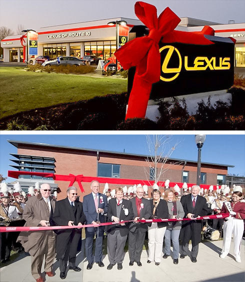 3-D Giant RED Velvet Building Bows