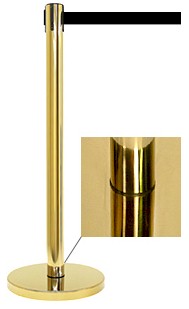 Gold Retractable Belt Stanchion