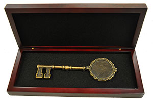 8 inch Rosewood Ceremonial Key Display Box